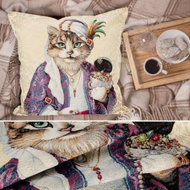 ANRO Cushion Cover Decorative Cushion Sofa Cushion Cover Tapestry Sultan 45 x 45 cm without Filling