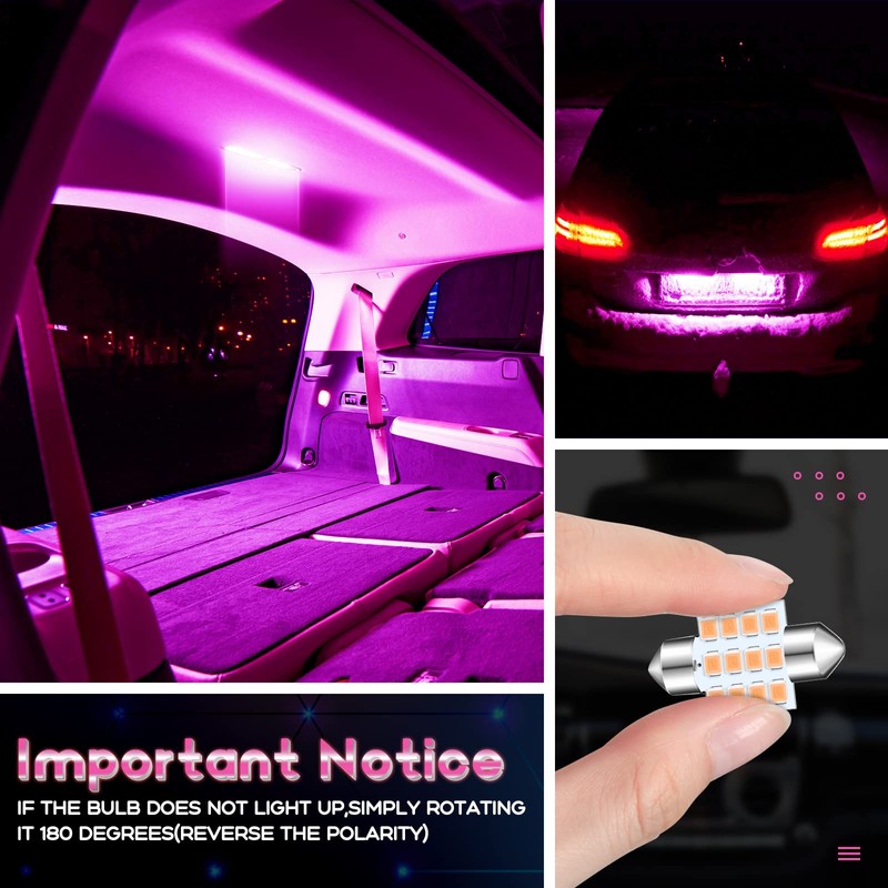 Tallew 24 Pieces Dome Light LED Car Bulb Kit Set