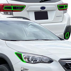 BOGAR TECH DESIGNS Full Headlight Taillight Tint Kit Compatible with Subaru Crosstrek 2018-2023, Dark Smoke