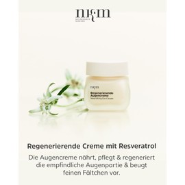 nkm Naturkosmetik München Regenerating Eye Cream - 15 ml - Eye Care with Resveratrol - Nourishes & Nourishes - Vegan - For All Skin Types - Dermatologically Tested