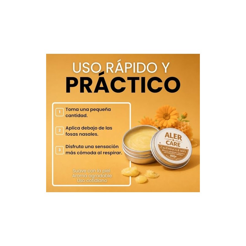 Alercare Bálsamo Nasal Orgánico 10gr Ayuda Alergias Por Polvo Polen