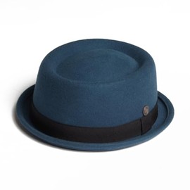 DASMARCA Jack Rudeboy Mod Style Porkpie Felt Hat - Teal Small