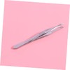LALAFINA 24pcs Stainless Steel Flat Tip Eyebrow Tweezers Heart Decor
