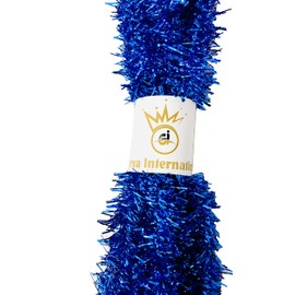 Blue Christmas Tinsel Garland for Christmas Tree Decoration Foil Happy New Year Party Ceiling Hanging Decorations Indoor and Outdoor Shiny Sparkly Garland 28 Feet 5 Pieces