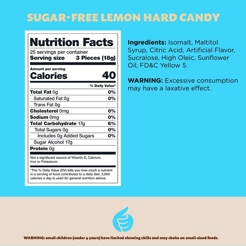 Sugar Free Lemon Drops | 1-Pound Pack | Sugar Free