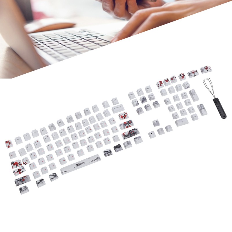 Keycaps PBT 5Sided Sublimation 110 Keys Keyboard Caps for Mechanical