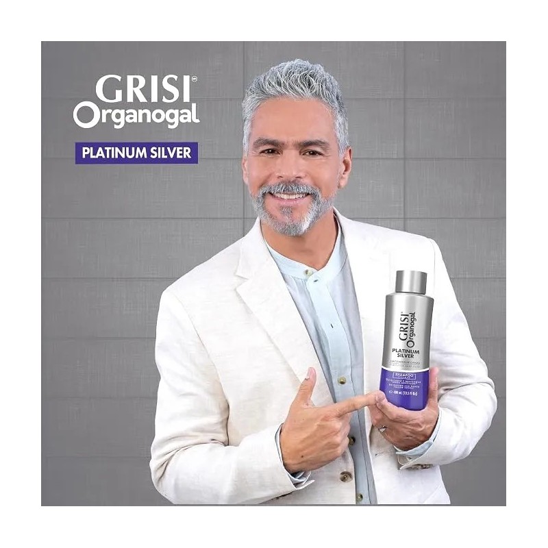 2 Shampoo Grisi Organogal Silver Canas Platinadas 400ml
