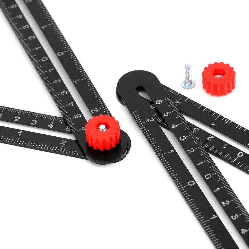 QWORK® Template Tool, 12 Sides Angle Template Multi Angle Ruler