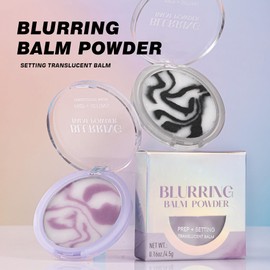 BEUKING Blurring Balm Powder, Setting Translucent Foundation Primers, Oil Control Concealer Pressed Cream Waterproof Sweatproof Making Long Lasting Makeup Primer (#01 Fancy, 0.16 oz)