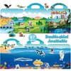Reusable Sticker Books for Toddler 2-4 Years,67pcs Animals 3D Jelly