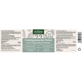 AniForte Green Lipped Mussel for Dogs and Cats 250g Powder - 100% Natural Joint Supplement with Glucosamine