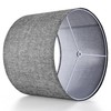 Gray Drum Lamp Shades Medium 13" Top x 13" Bottom