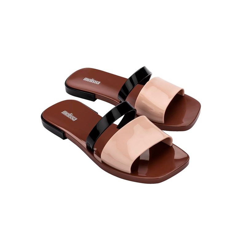 Melissa Ivy Slide II for Women, Brown/Beige, 9