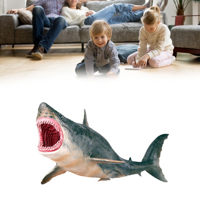 Shark Ornaments Vivid Plastic Engraving Painting Process Decorative Educational Interesting