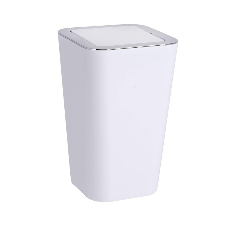Wenko Candy Swing Cover Bin, ABS/PS, White, 18 x 18