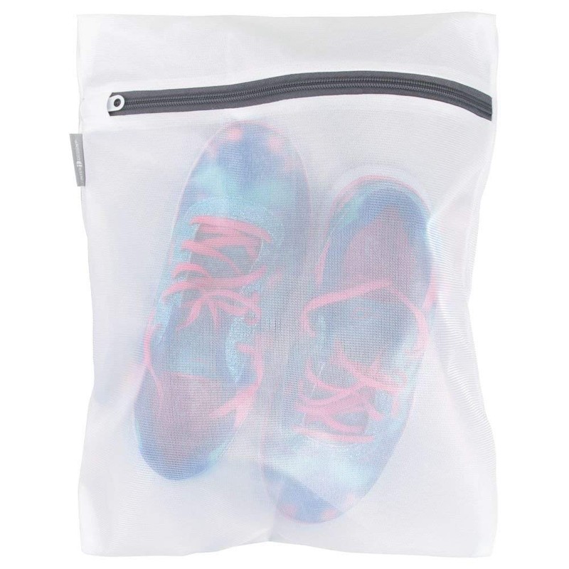 iDesign Medium Mesh Laundry Bag for Delicates - White