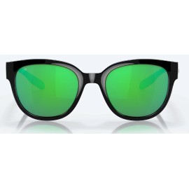 Costa Del Mar NEW Costa Del Mar SALINA Polarized Sunglasses Black / Green Mirror 580P