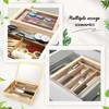 Baderke Silverware Storage Box with Lid Kitchen Drawer Organizer Utensil
