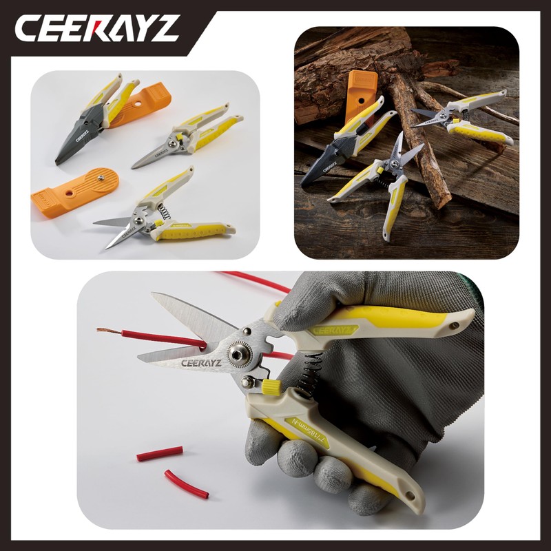 CEERAYZ 200mm Scissors All Purpose Heavy Duty, Garden Shears, Scissors