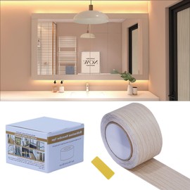 FEILAYS Wood Grain Door Frame, Repair Skirting Boards, Renovation of Furniture, Cover Ugly, Repair Damaged Wooden Doors, Door Frame, Floor Sticker, 5 cm x 10 m