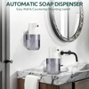 2 Pack Automatic Foaming Soap Dispenser, 14oz/400ML USB Touchless Soap