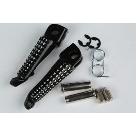 TCMT Black Front Foot Pegs Footpeg Footrest Bracket Set Fit For Kawasaki Ninja ZX6R 2003-2020 ZX10R 2004-2010 650R (EX650) 2006-2013 Z1000 2003-2016 Z750 / Z750S 2004-2011