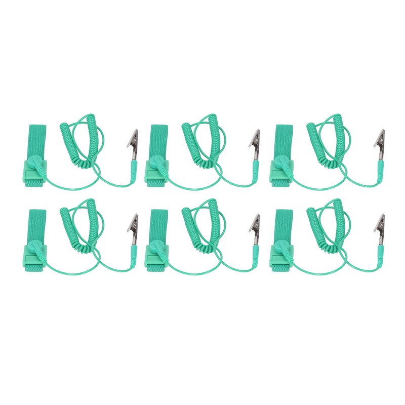 10Pcs Anti Static Wrist Strap PU Adjustable 1MΩ Resistor Long