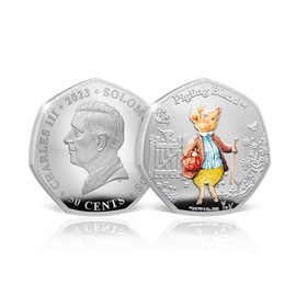 The Koin Club Beatrix Potter Tale of Peter Rabbit Colour Silver Coin 2023 - Pigling Bland