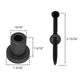 skysen 5 PCS 1-5/16" Barn Door Wall Spacer with Screws for Sliding Barn Door Hardware Connection Device Metal Steel Track to Wall(Spacer-34)