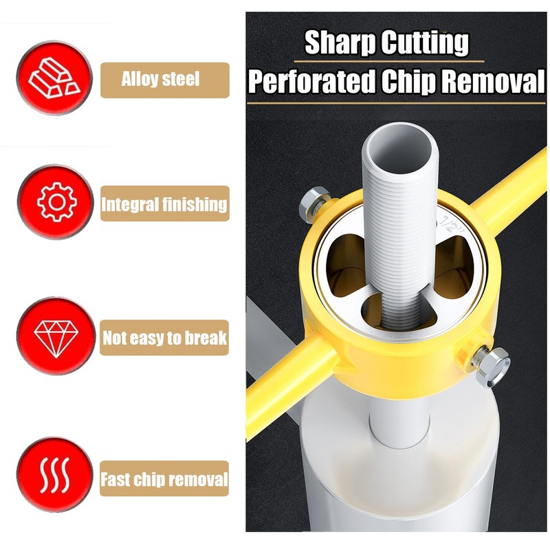 Treki 6Pcs PVC Pipe Thread Maker Tool, Plastic Pipe Round
