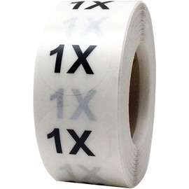 Clear Circle Medium M Clothing Size Stickers for Retail Apparel 0.75 Inch 500 Total Adhesive Labels