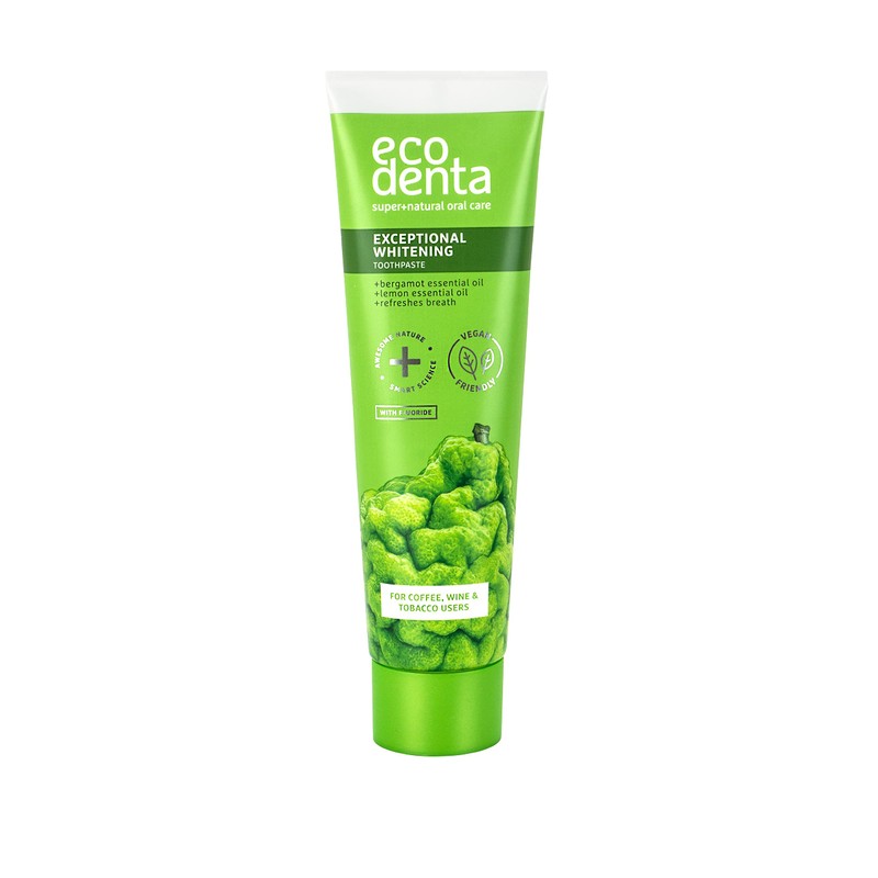 Ecodenta Exceptional Whitening Toothpaste - Teeth Cleaning Plaque Removal Tooth