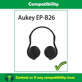 ACCOUTA Earpads Cushion Compatible with Aukey EP-B26 EP B26 Headphones Ear pads replacement with Softer Protein Leather and Memory Foam