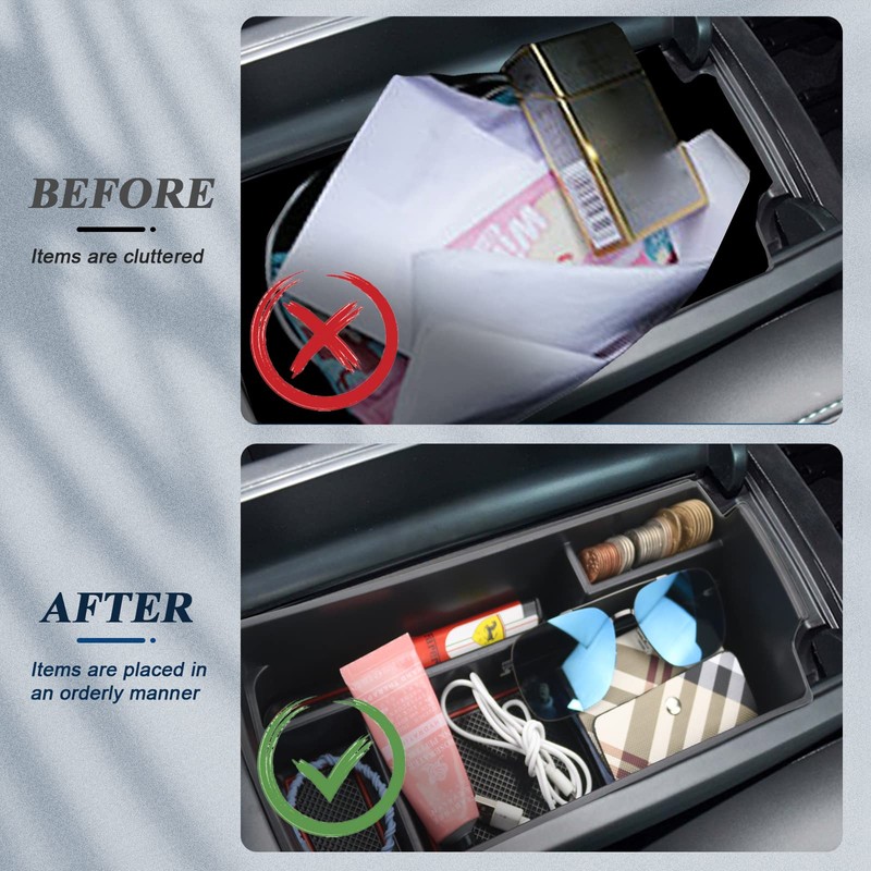 BIBIBO Storage Box for Peugeot 3008 5008 GT 2016-2022, Centre