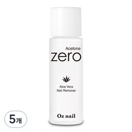 Oznail Acetone Zero Aloe Vera Nail Remover, 5, 100ml / 오즈네일 아세톤 제로 알로에 베라 네일 리무버, 5개, 100ml