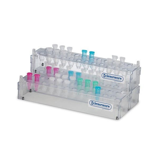 Bel-Art F18908-0015 Connecting Microcentrifuge Tube Rack; 1.5-2.0ml, 24 Places, 1³/₄