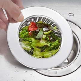 2 coladores de fregadero de cocina duraderos de 4.5 pulgadas, fregadero de cocina de acero inoxidable mejorado de doble capa para la mayoría de la cocina