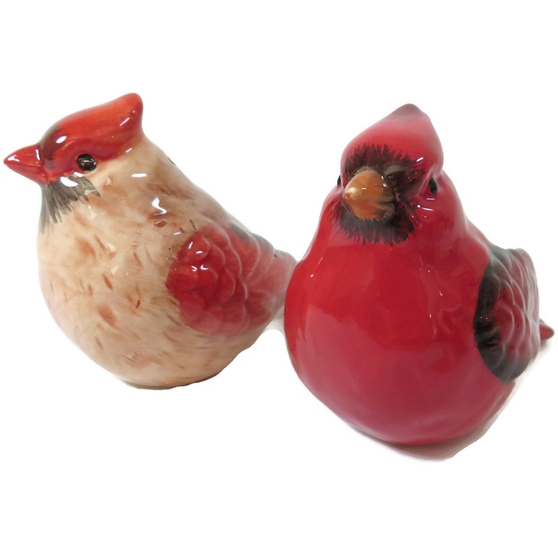 Cardinal Male and Female Salt and Pepper Shaker Set
