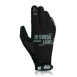 SWIFT WEAR Full Finger Winter Cycling Gloves, Breathable, Water Resistant, Windproof, Anti-Shock Gel Padded Palms, Touchscreen, Anti-Slip Thermal Warm, for Men and Women (Black, M)
