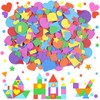 1700Pcs Foam Stickers Foam Shape Sticker Heart Star Sticker,Multicolour