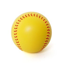 GKK 12 inch Foam Training Softballs, Yellow with Red Stitching 4-Pack Hitting Practice, Suitable for Girls, Practice Throwing, Safe for Soft Materials