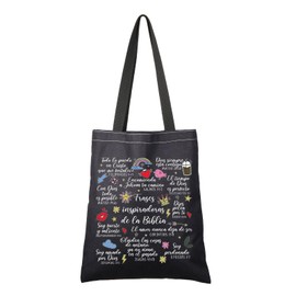 G2TUP Spanish Bible Quotes Inspired Gift Frases inspiradoras de la Biblia Tote Bag Christian Handbag Religious Belief Merch (Frases inspiradoras TB)