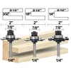 SICWOOD 3pcs Slot Cutter Router Bit Set 1/4 Shank -