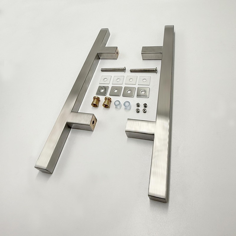 NovaNectar Square Ladder Pull Back-to-Back Handle, 304 Stainless Steel Bathroom