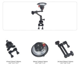CS PRIORITY Aluminum Alloy 7" 11" Adjustable Magic Arm Bracket for DSLR Monitor Light Camera Cage Tripod (Combo I)