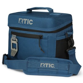 RTIC 8 Can Everyday Cooler, Soft Sided Portable Insulated Cooling for Lunch, Beach, Drink, Beverage, Travel, Camping, Picnic, for Men and Women, Navy
