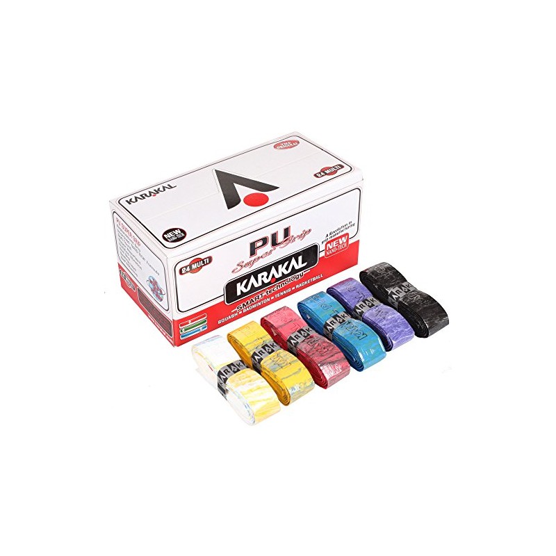 Karakal PU Super Grip Multi Colour Universal Replacement Grip (Box