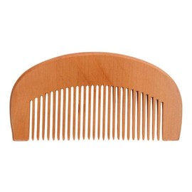 High Quality Wooden Comb, Natural Peach Wood Comb, Scalp Massage, Coarse Eyes, Anti-Static, Coarse Teeth, Half Moon Shape, Unisex, Gift (C-Shape)