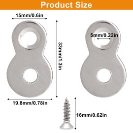 GDFYMI 30pcs Fastener with Screws, Table Top Connector Fasteners Hardware, Silver