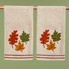 Fall Leaves Hand Bathroom Towel Set, 100% Cotton, 16 x